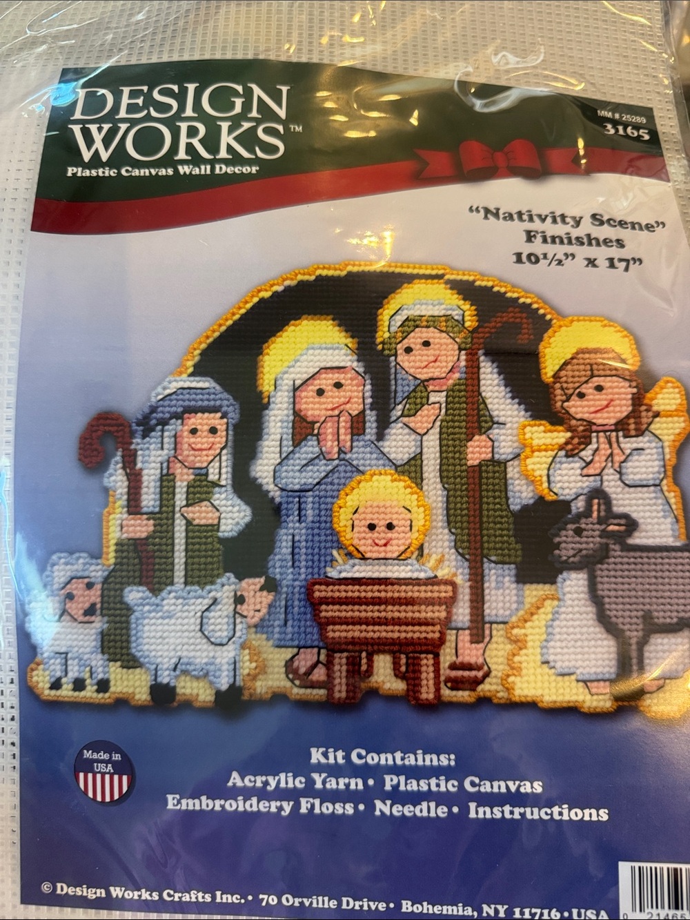 Kids Nativity Scene Costume Craft Kit - Blue/Yellow needle point